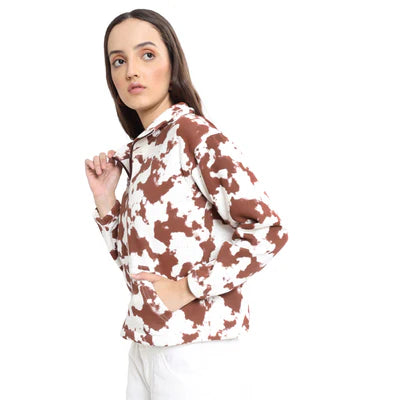 Cow Print Sweater