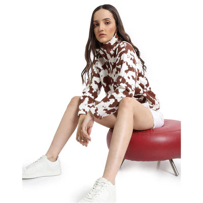 Cow Print Sweater
