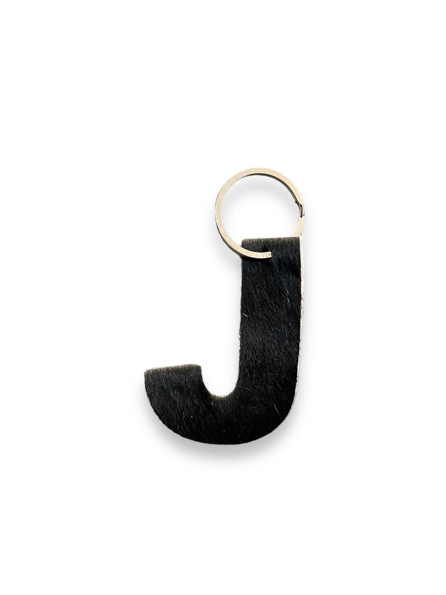 Alphabet Cowhide Key Chains