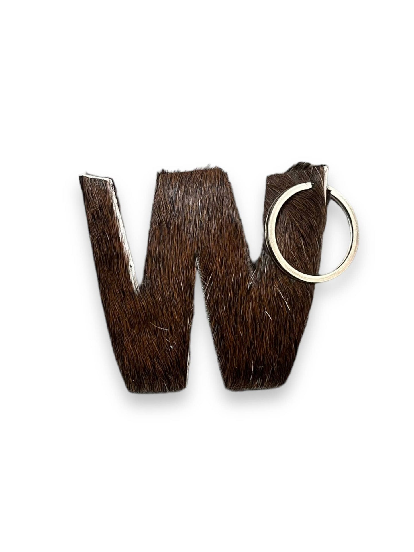 Alphabet Cowhide Key Chains