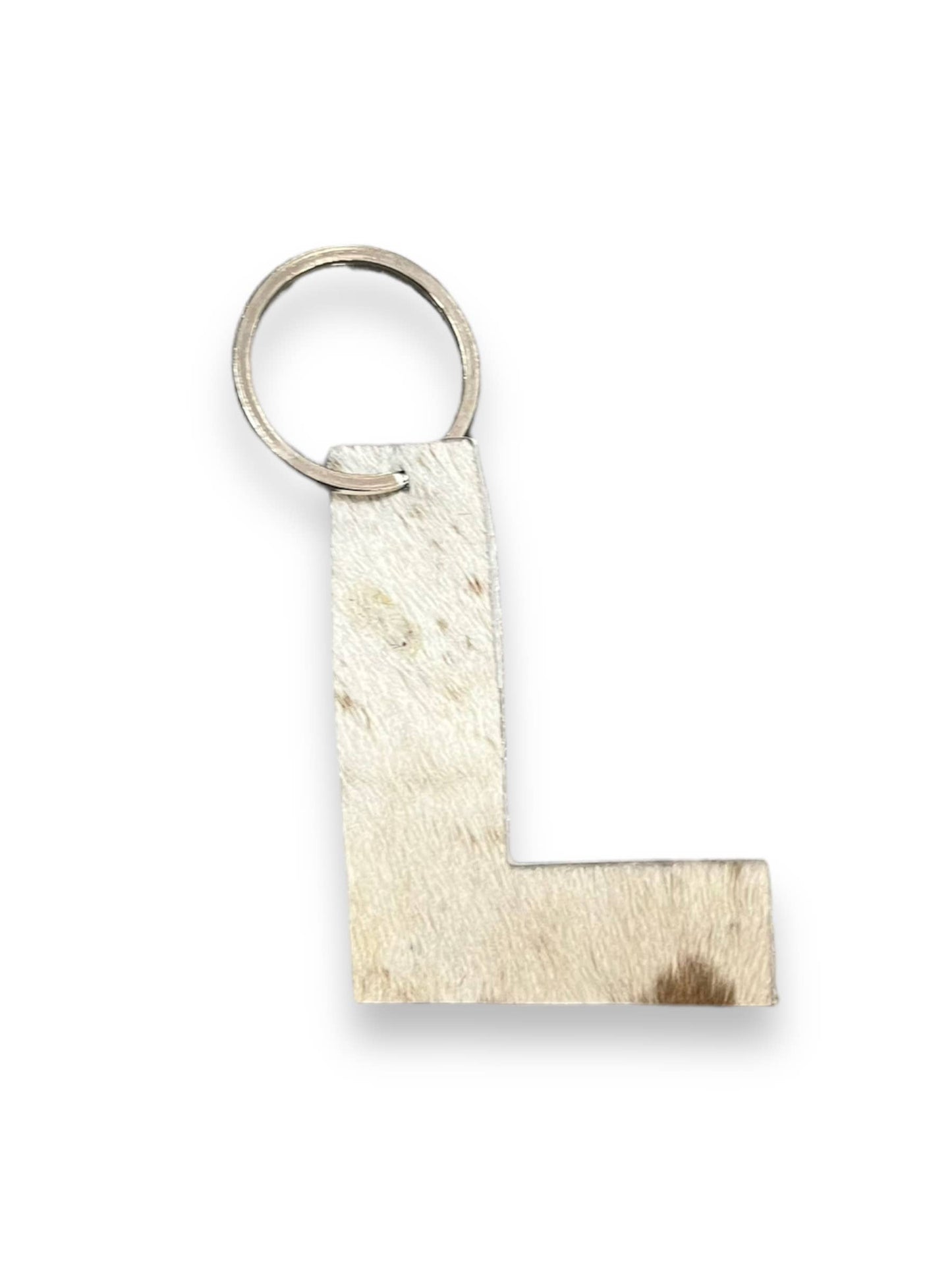 Alphabet Cowhide Key Chains