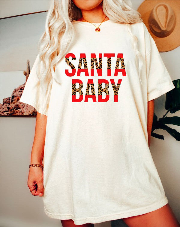 Leopard Santa Baby Graphic Tee