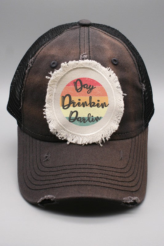 Day Drinking Darlin Patch Trucker Hat