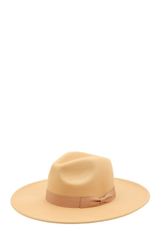 Felt Ribbon Basic Fedora Hat