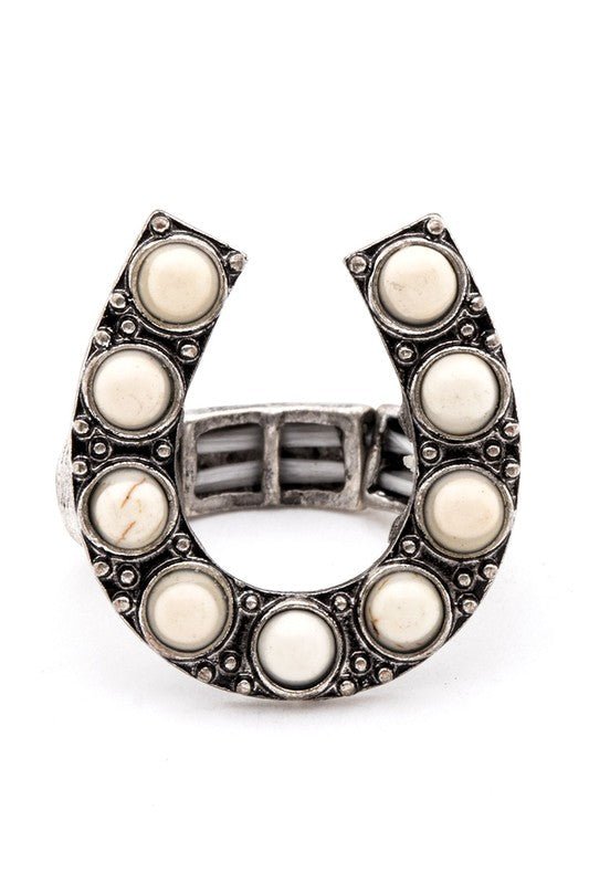 Horse Shoe Western Stretch Ring