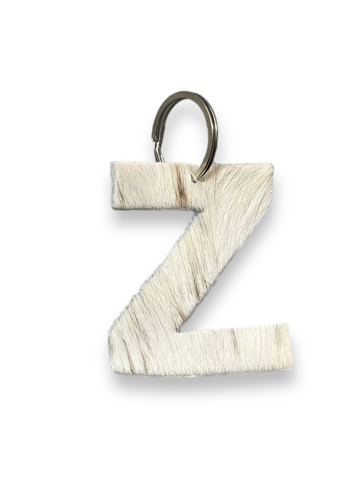 Alphabet Cowhide Key Chains