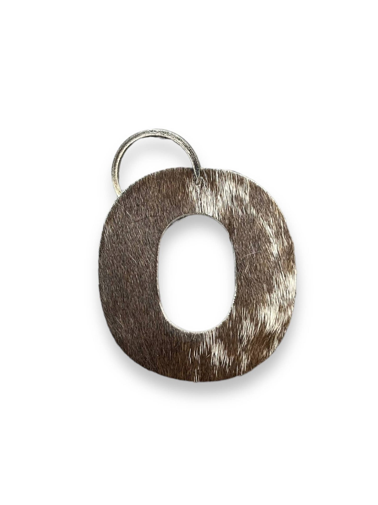 Alphabet Cowhide Key Chains