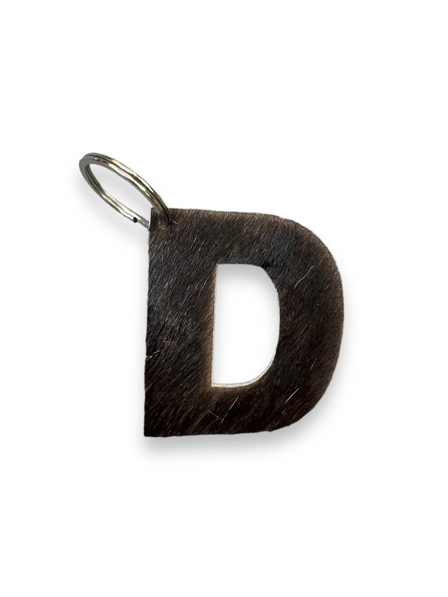 Alphabet Cowhide Key Chains