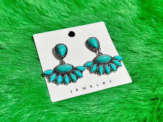 Turquoise Western Earrings