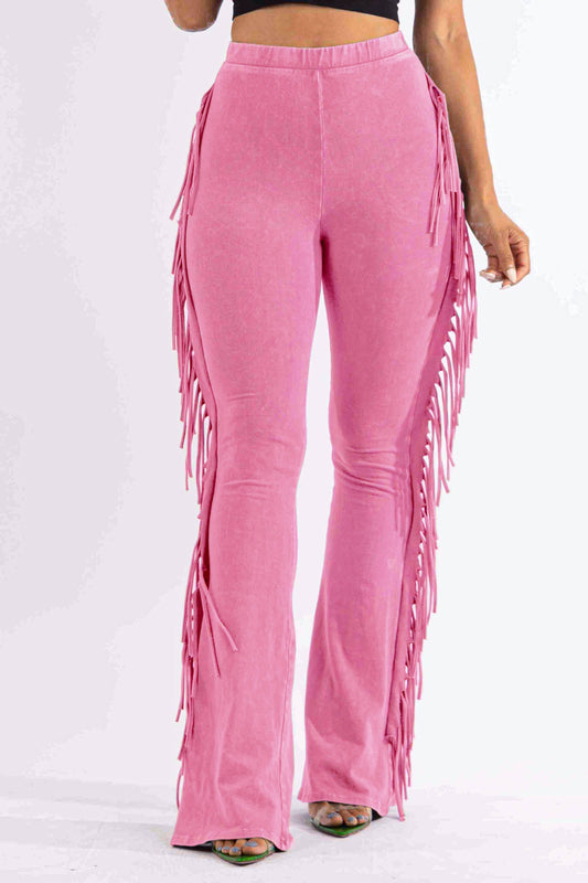 Fringe detailed pants