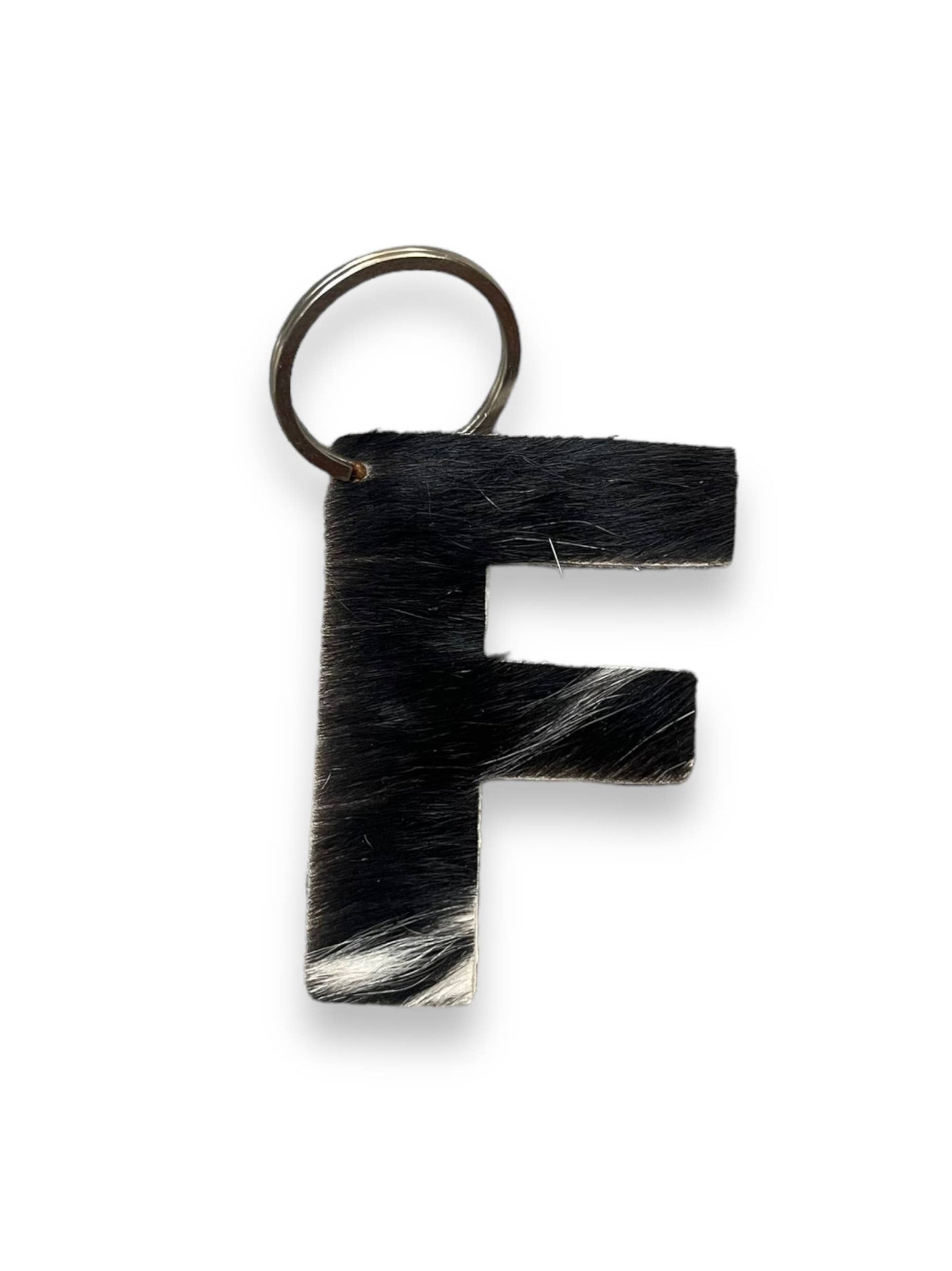 Alphabet Cowhide Key Chains