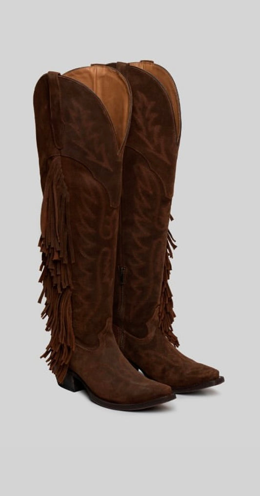 Desert Rose Fringe Boots