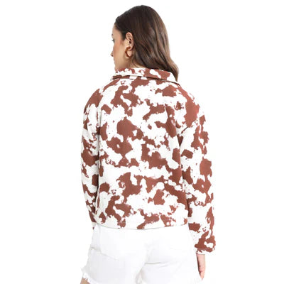 Cow Print Sweater