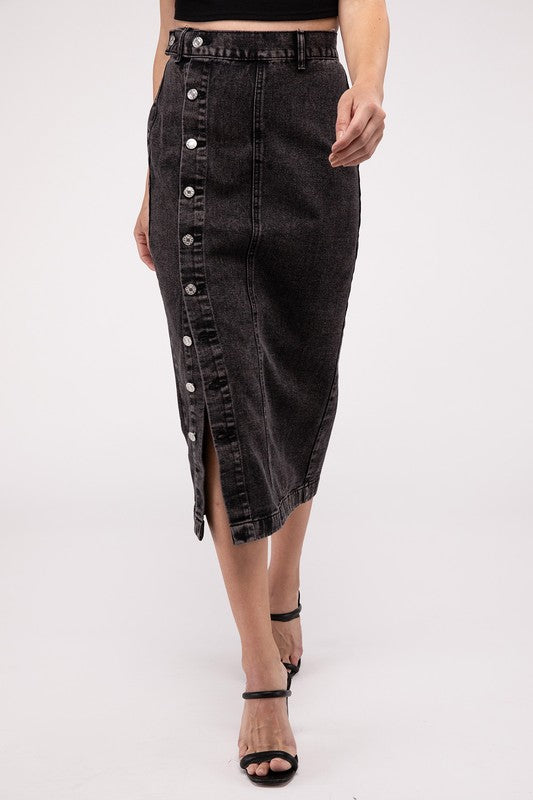 Midi Denim Skirt