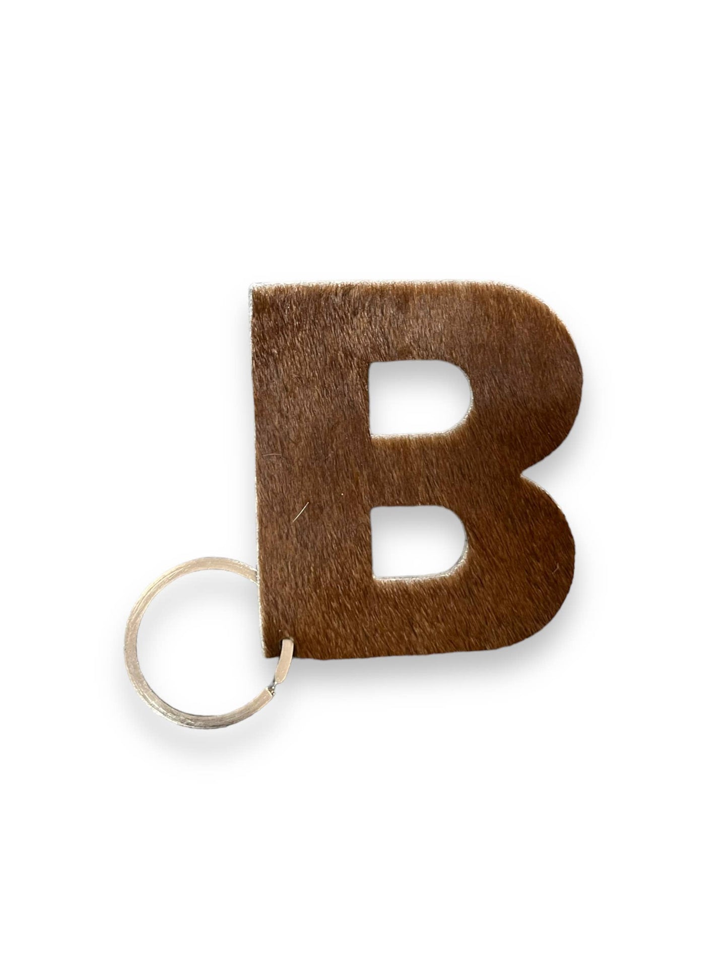 Alphabet Cowhide Key Chains