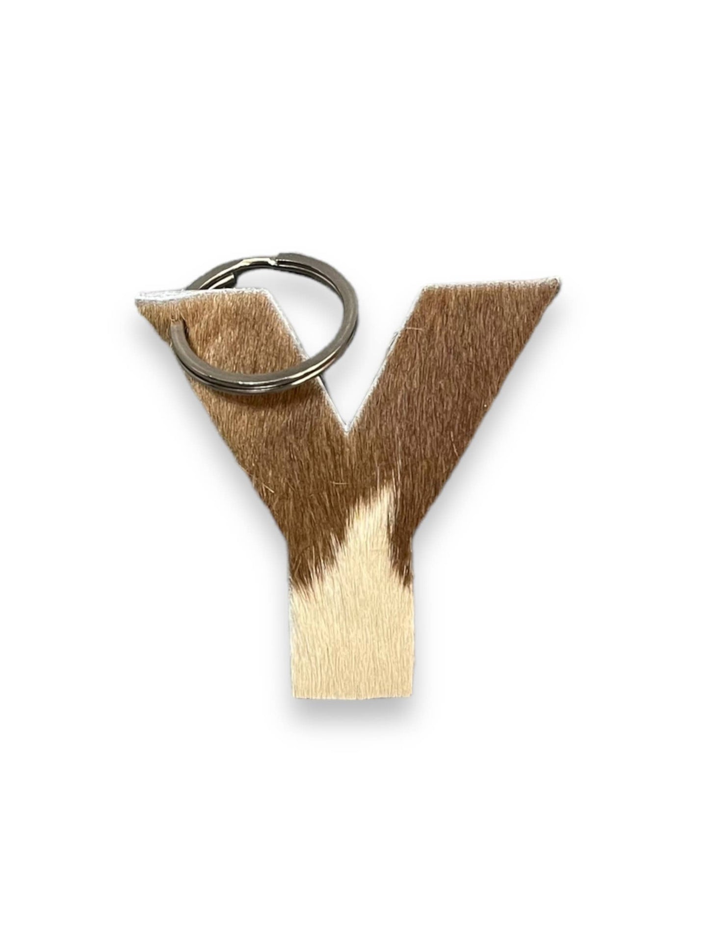 Alphabet Cowhide Key Chains