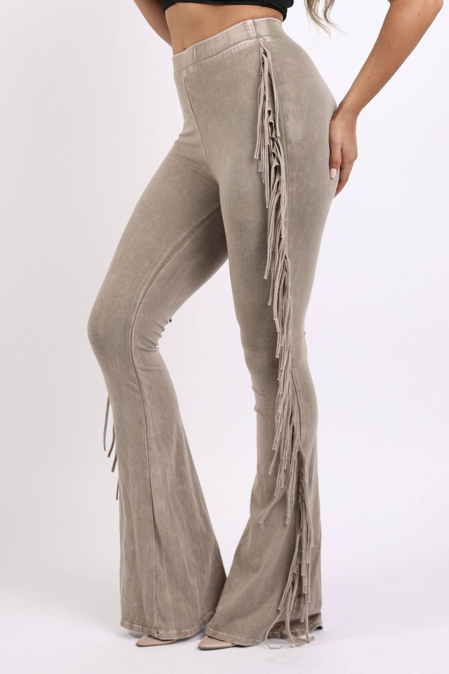 Fringe detailed pants