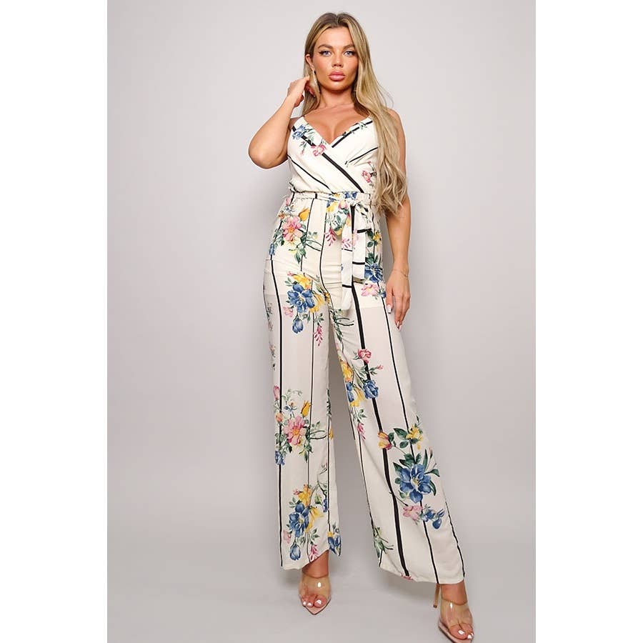 FLORAL PLAID RUCHED 2PC SET