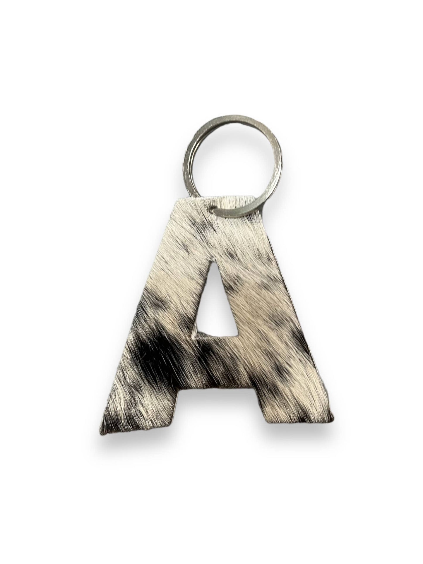 Alphabet Cowhide Key Chains