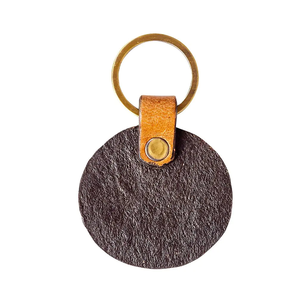 Greet the Day Hand-tooled Key Chain