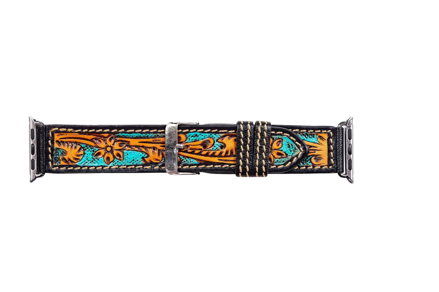 Dawson Creek Hand-tooled Leather Watchband