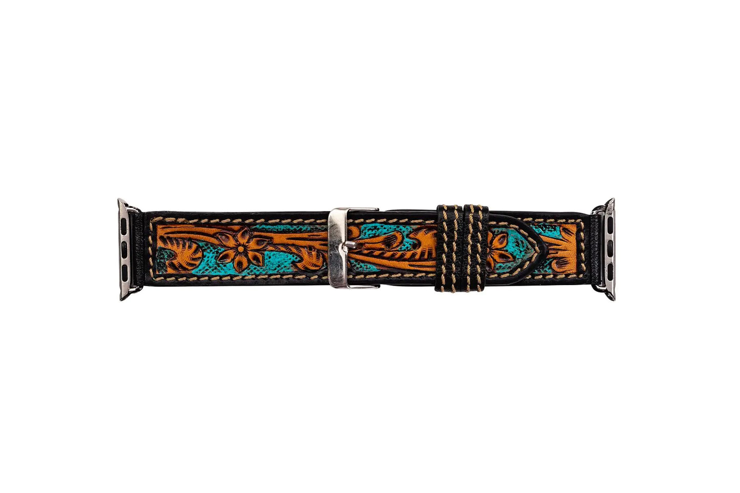 Dawson Creek Hand-tooled Leather Watchband