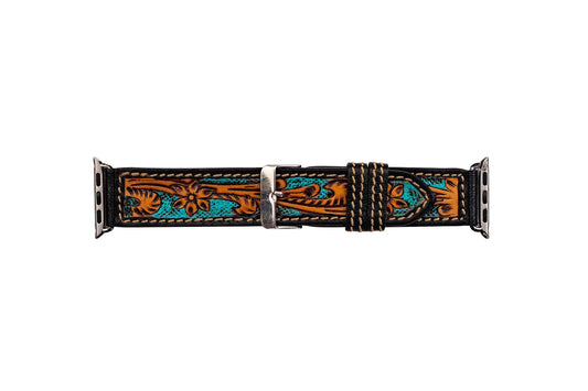 Dawson Creek Hand-tooled Leather Watchband